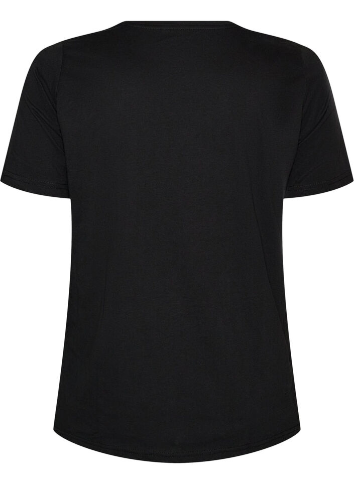 T-Shirt mit Motiv, Schwarz, Packshot image number 1