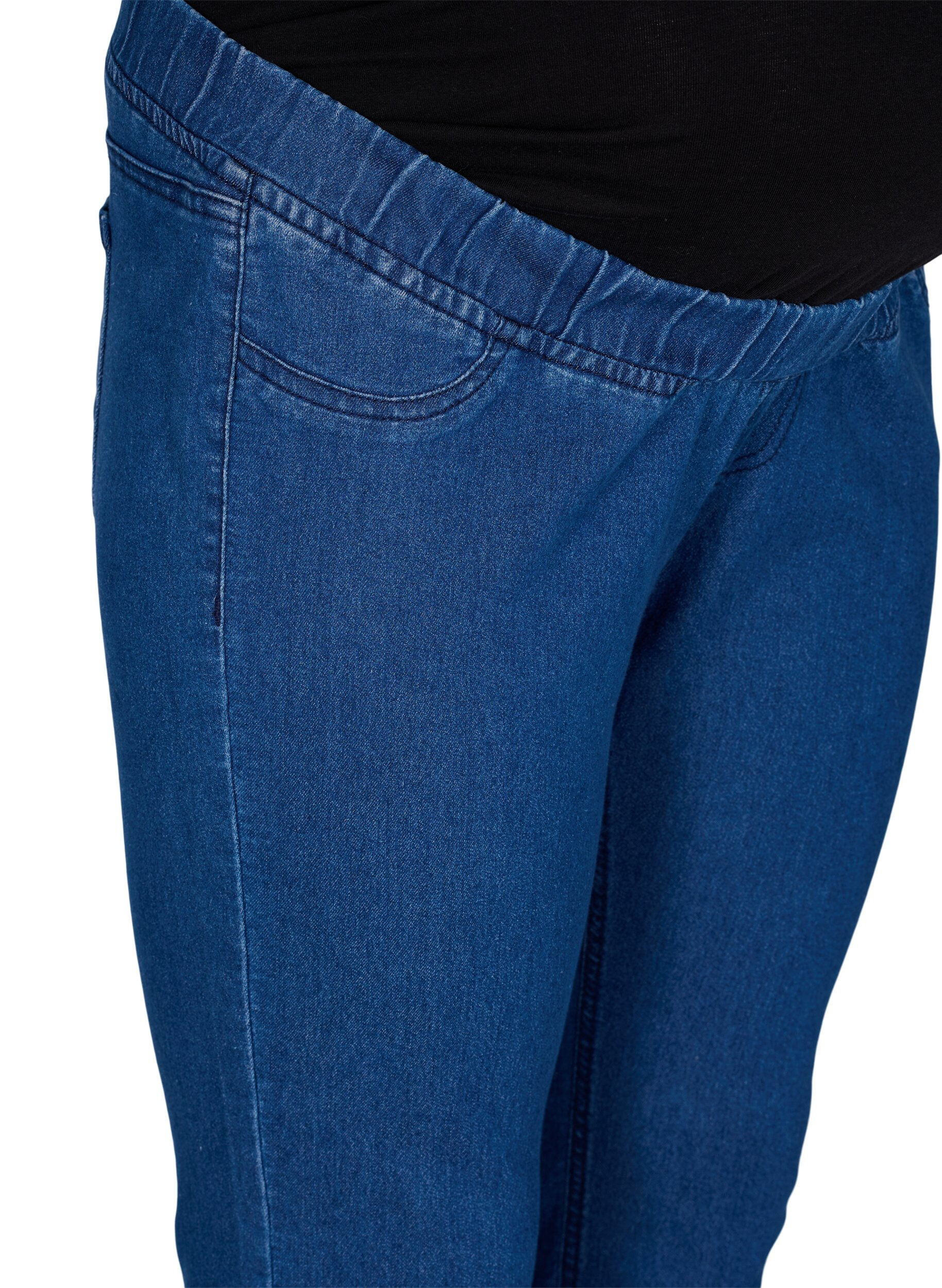 Zizzi Pantalon de grossesse &agrave; poches arri&egrave;re, Bleu, Packshot image number 2