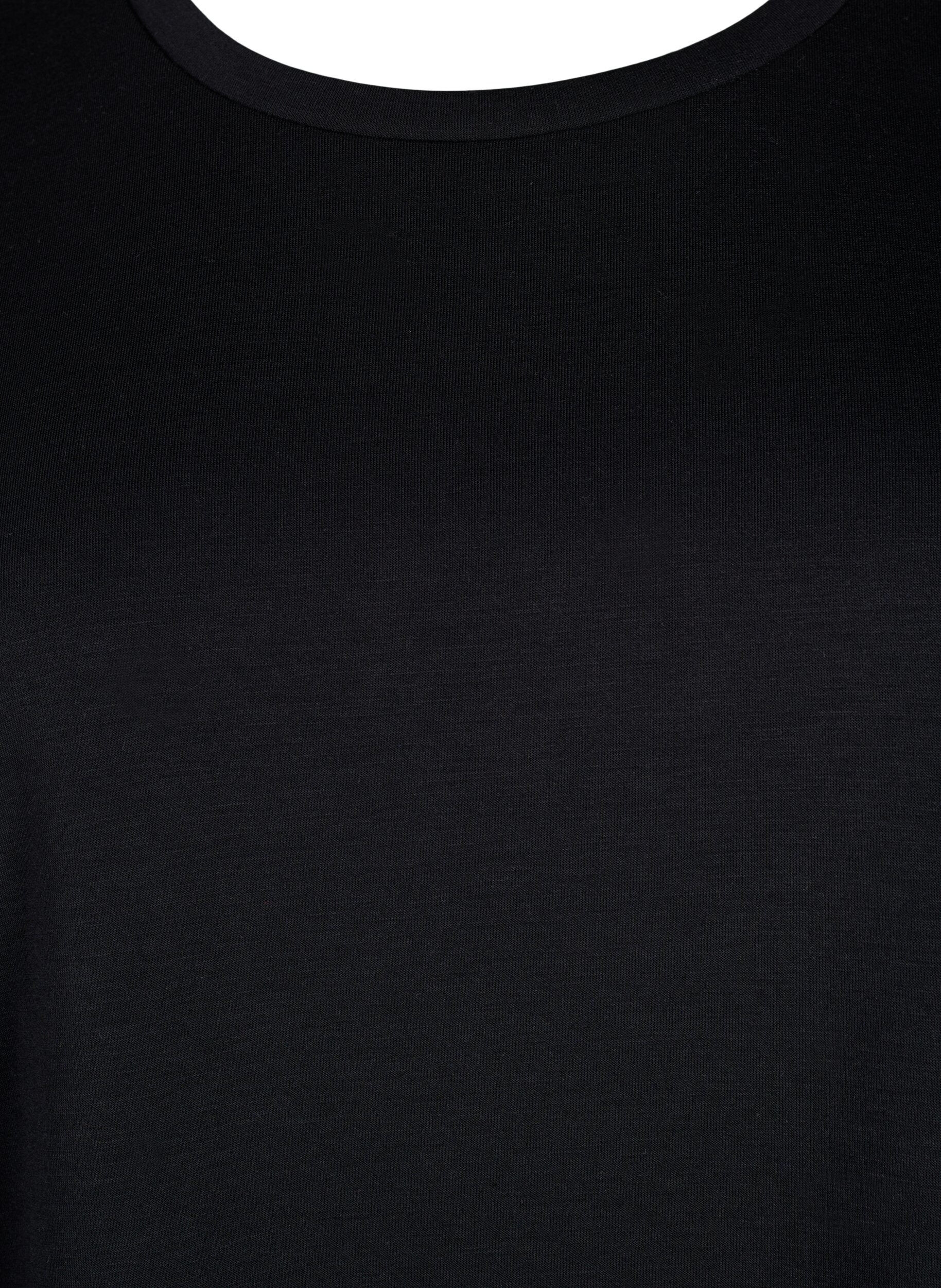 Zizzi T-Shirt aus Modalgemisch, Schwarz, Packshot image number 2