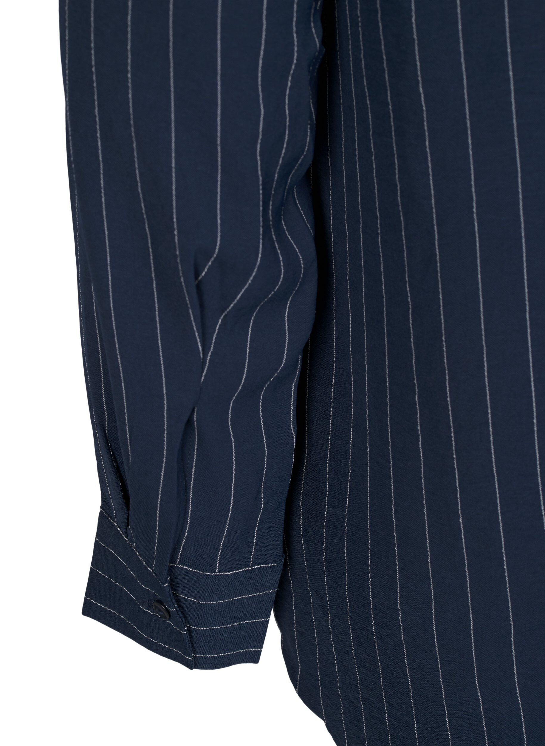 Zizzi FLASH - Nadelstreifenbluse , Blau, Packshot image number 3