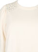 Sweatshirt mit Perlendetails, Buttercream, Packshot image number 2