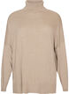 Pull &agrave; col roul&eacute; &agrave; coupe ample, Beige, Packshot image number 0