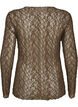 Bluse aus Mesh mit Muster und Glitzerfaden, Braun, Packshot image number 1
