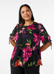 Bluse mit gebl&uuml;mtem Print und Peplum, Schwarz, Model image number 0