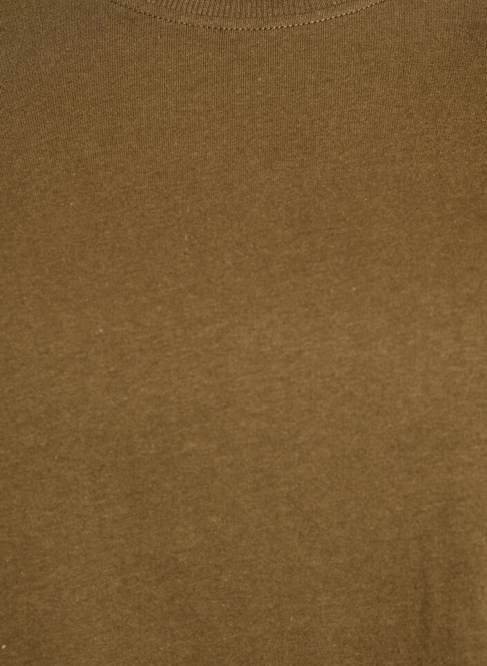 Basic T-Shirt aus Baumwolle mit Rundhalsausschnitt, Gr&uuml;n, Packshot image number 2