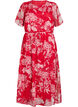 Longue robe en mousseline à imprimé floral, Red Flower AOP, Packshot image number 0
