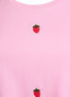 T-shirt en coton biologique avec motifs brod&eacute;s, Rose, Packshot image number 2