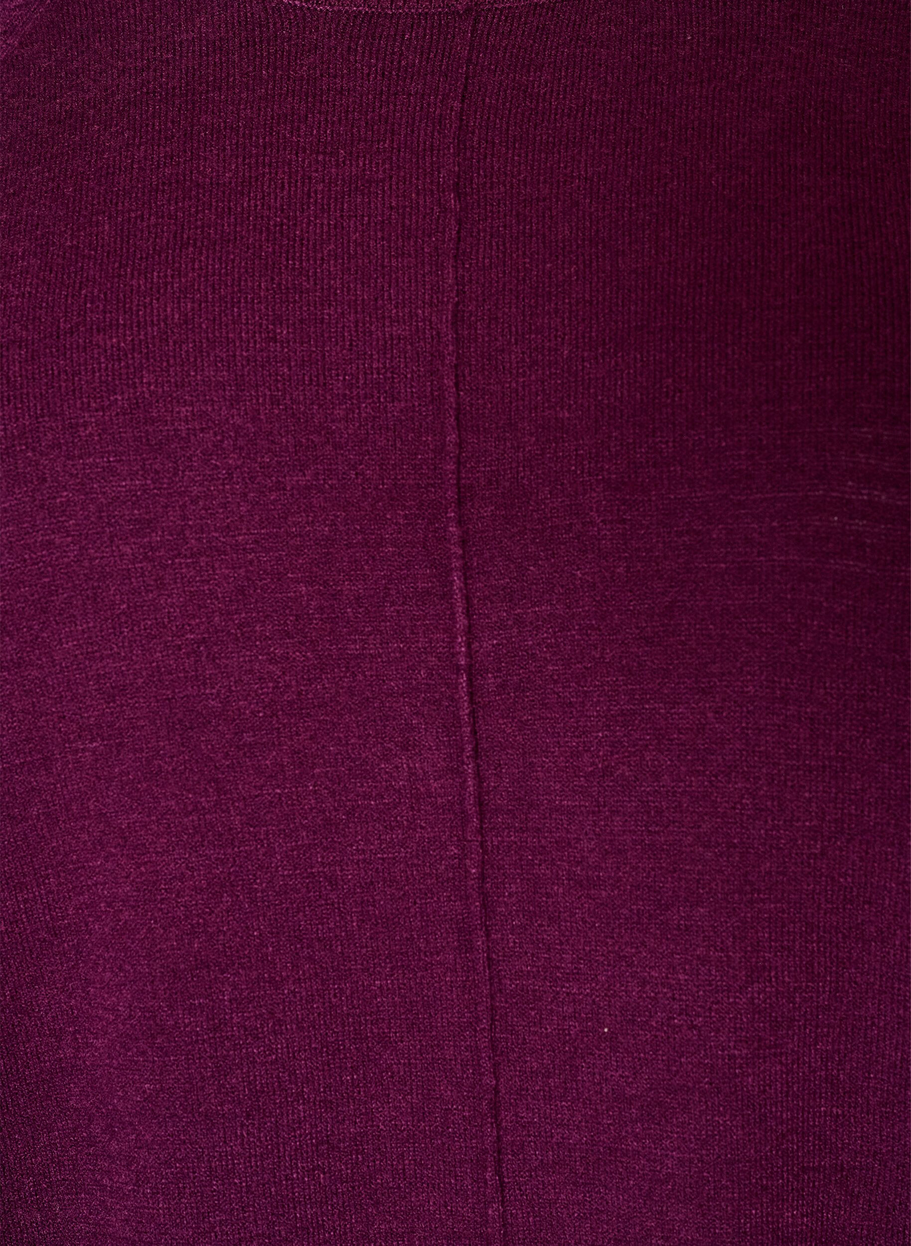 ZizziRobe courte en maille &agrave; manches raglan et couture centrale, Bordeaux, Packshot image number 2