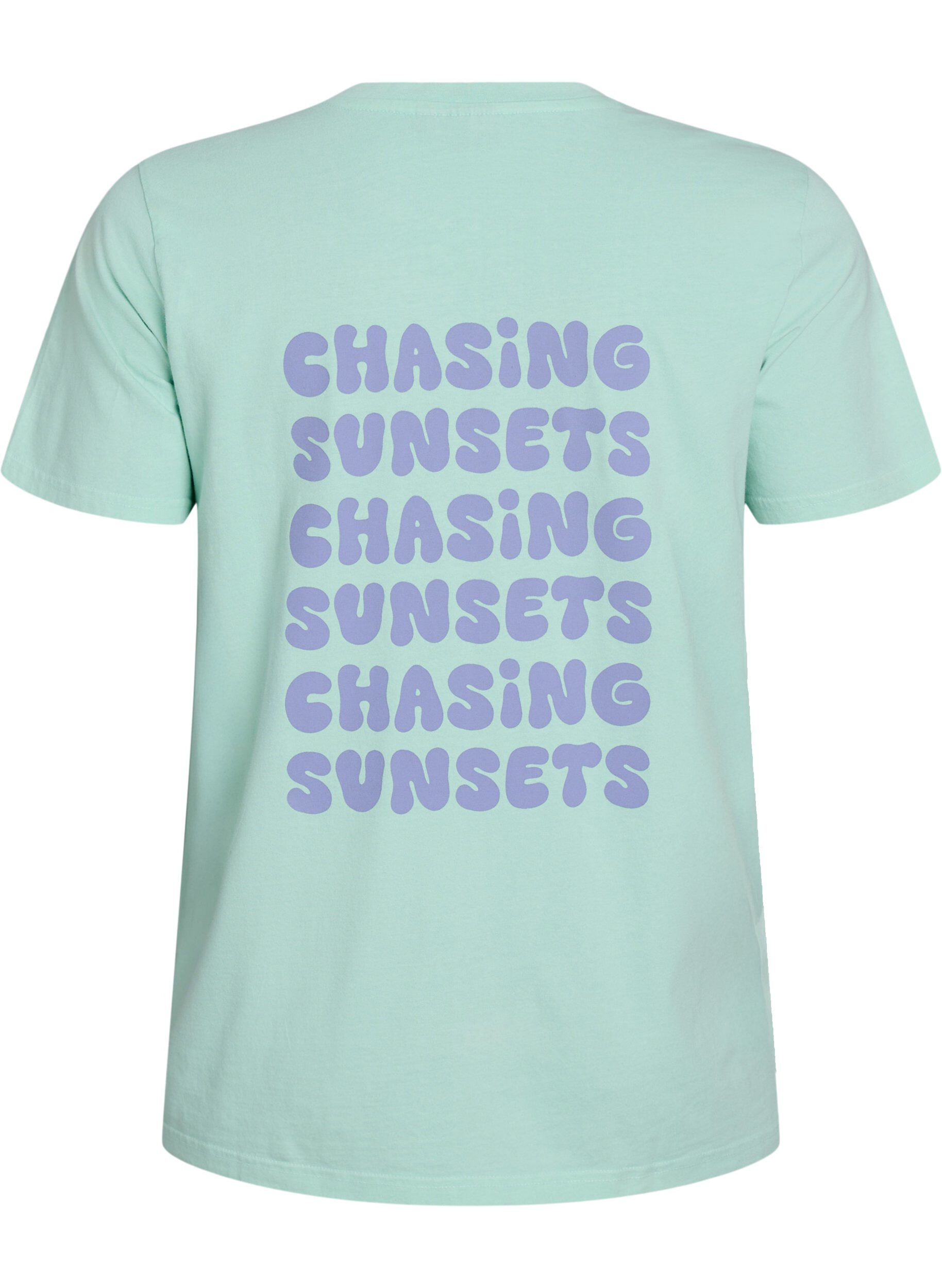 Zizzi T-Shirt aus Bio-Baumwolle mit R&uuml;ckenprint, Gr&uuml;n, Packshot image number 1