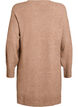 Robe courte en maille avec un motif textur&eacute; en V, Camel, Packshot image number 1