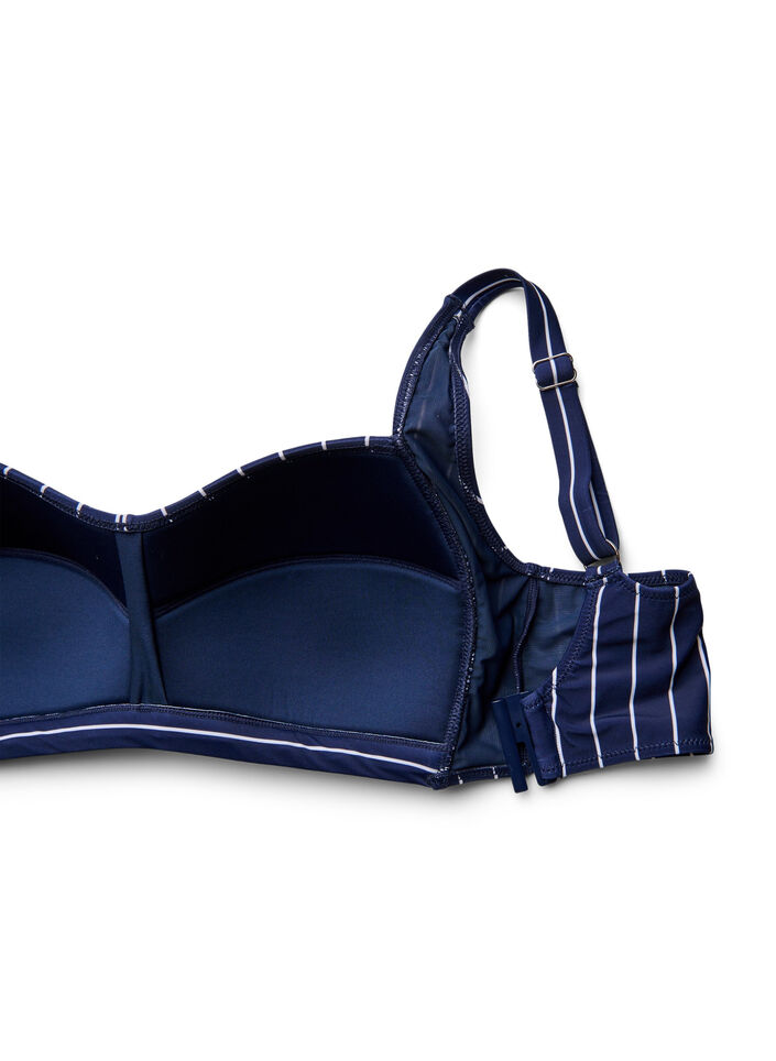 Haut de bikini rembourr&eacute; et imprim&eacute;, Bleu, Packshot image number 3