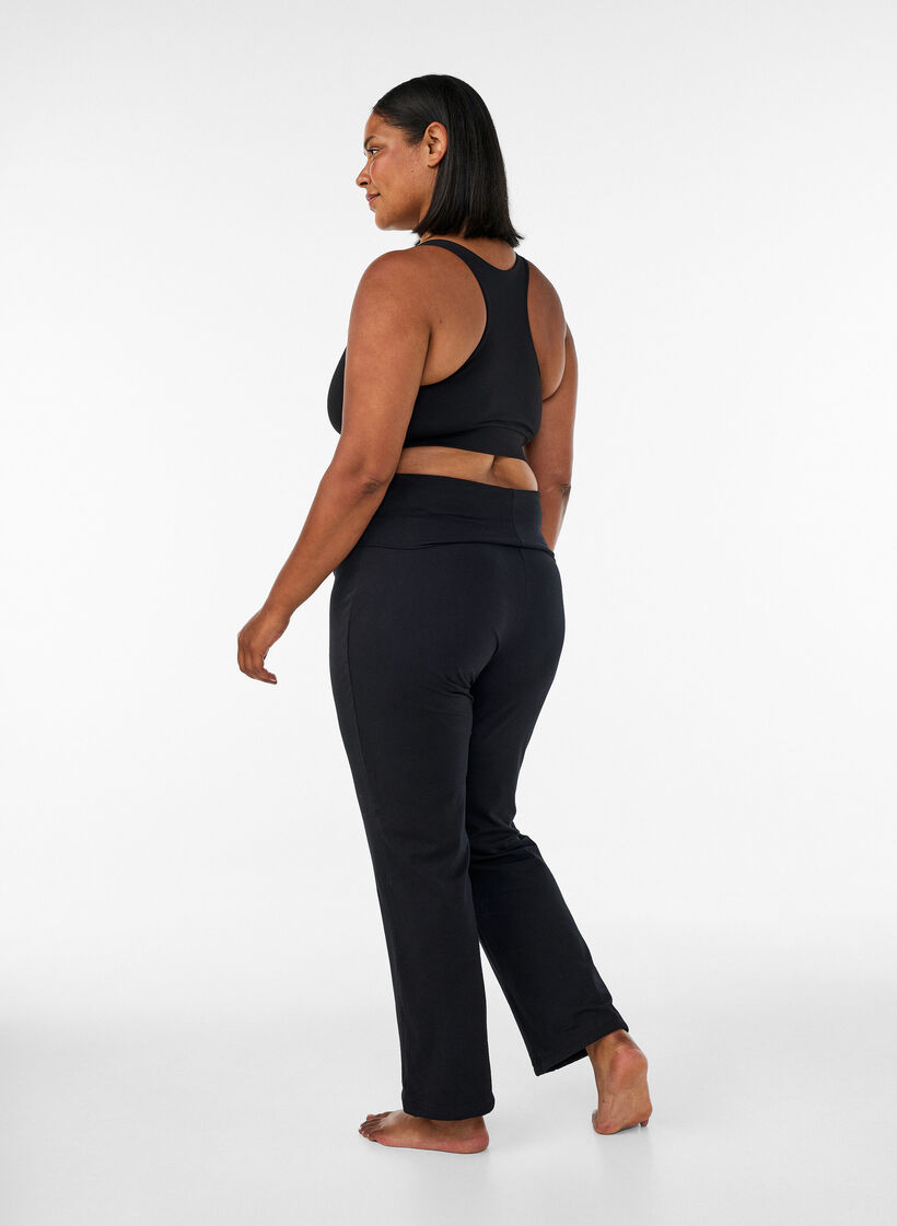 Pantalon de sport en coton, Noir, Model image number 2