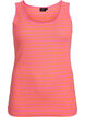 Gestreiftes Tanktop mit Rippenstruktur, Melon B.Gum Stripe, Packshot image number 0