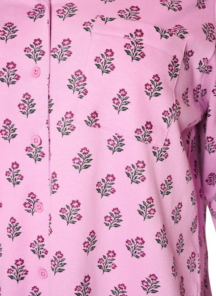 Baumwoll-Pyjamahemd mit Brusttasche, Rot, Packshot image number 2