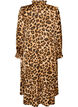 Robe &agrave; imprim&eacute; l&eacute;opard avec volants, Marron, Packshot image number 1