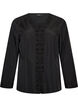 Chemisier avec broderie anglaise, Noir, Packshot image number 0