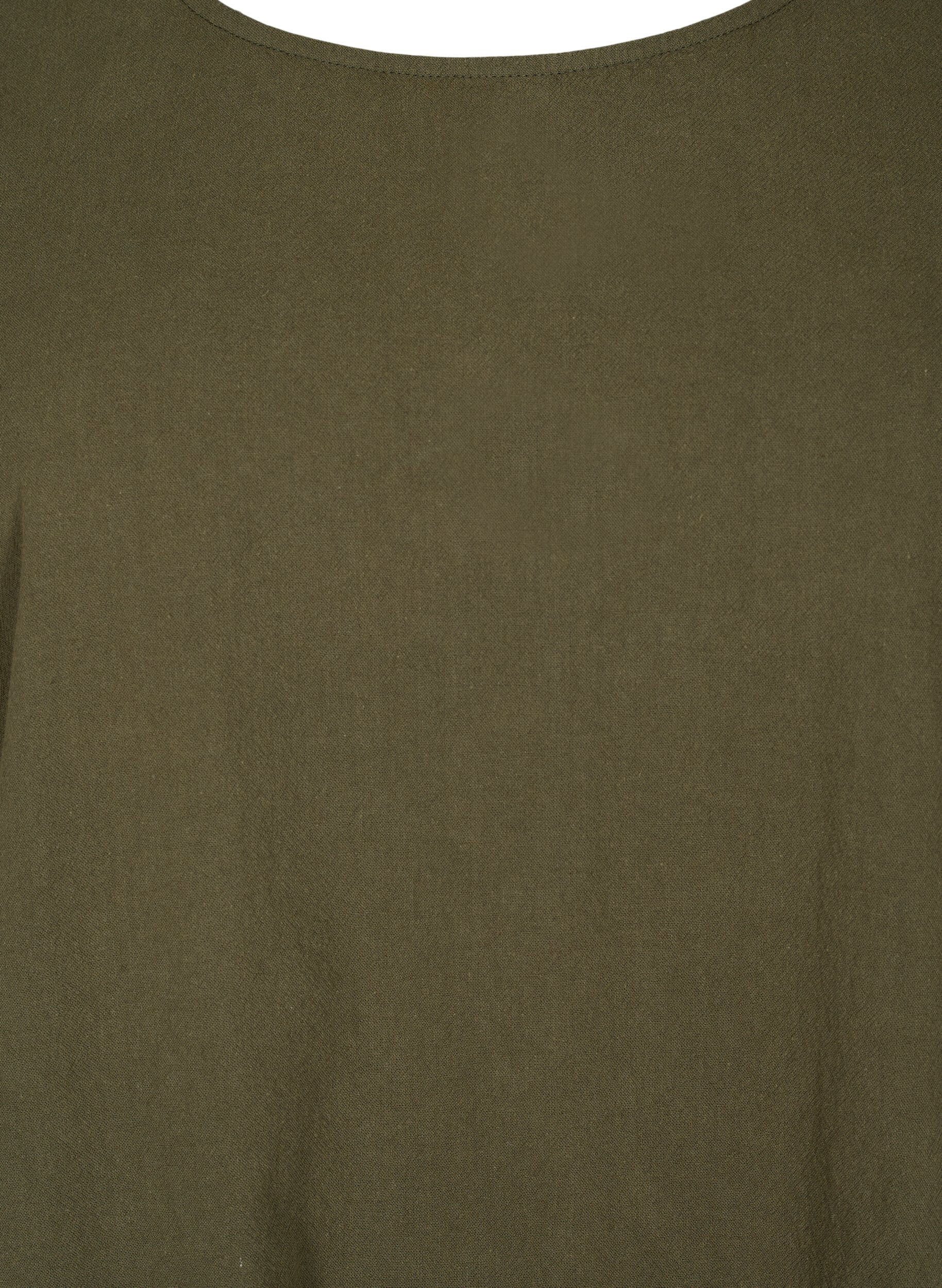 Zizzi FLASH - Kurz&auml;rmelige Tunika aus Baumwolle, Forest Night, Packshot image number 2