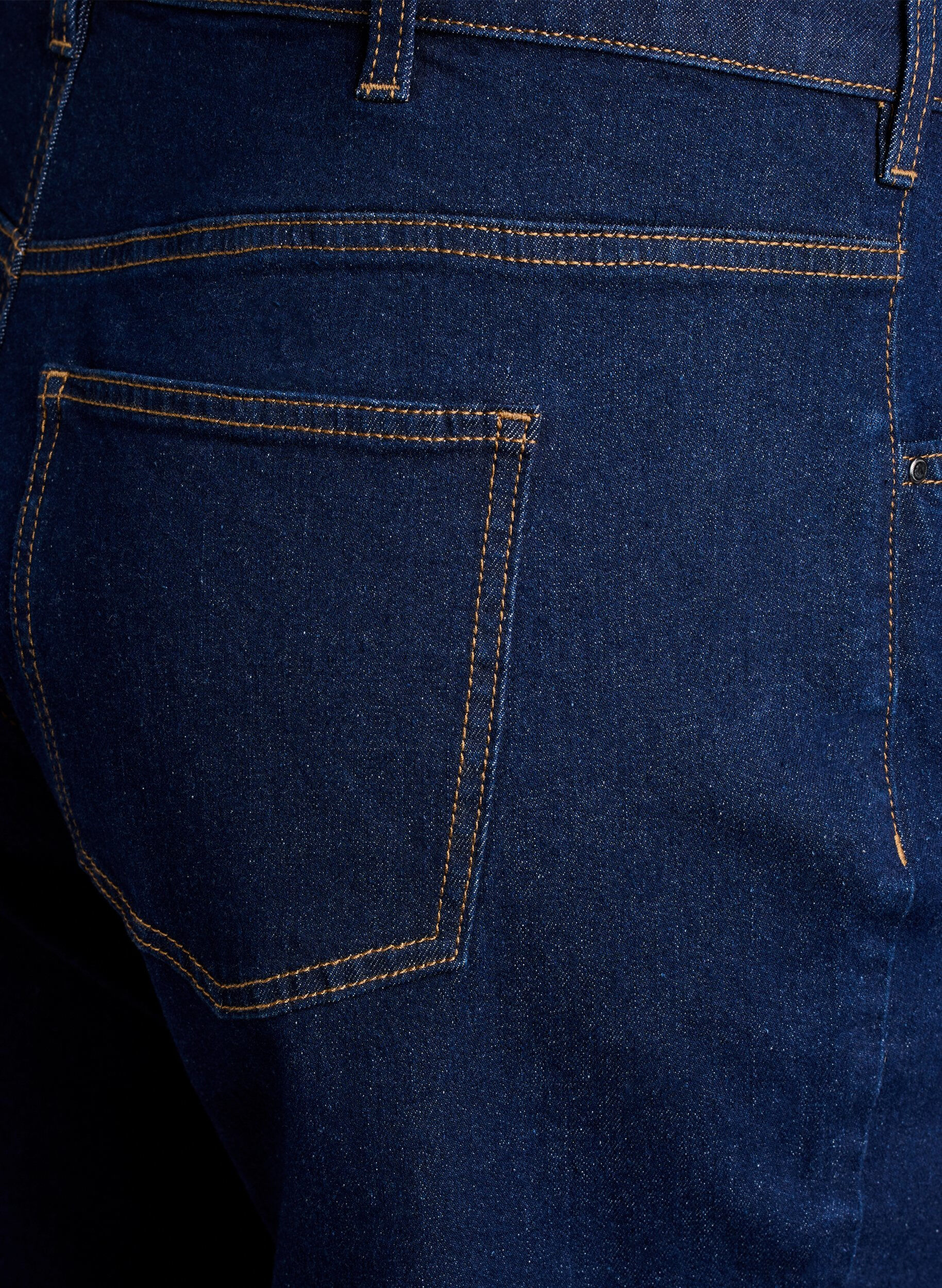 ZizziVera jeans cropped &agrave; coupe droite, Bleu, Packshot image number 3
