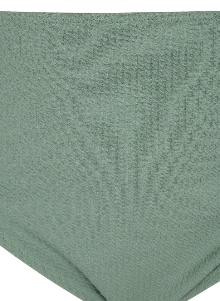 Bikini-Hose mit Krepp-Struktur, Grün, Packshot image number 2