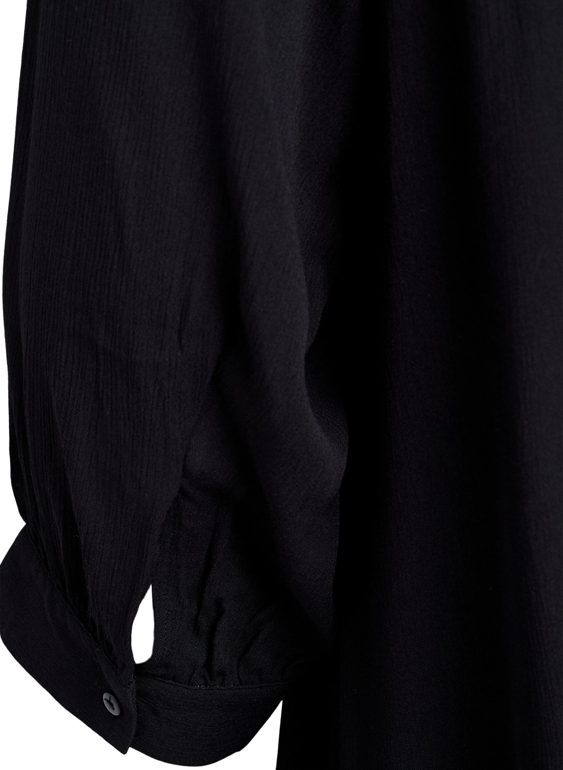 Zizzi Tunique avec manches 3/4 et coupe trap&egrave;ze, Noir, Packshot image number 3