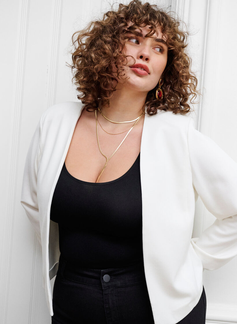 Kurzer Blazer ohne Verschluss, Cloud Dancer, Image image number 0