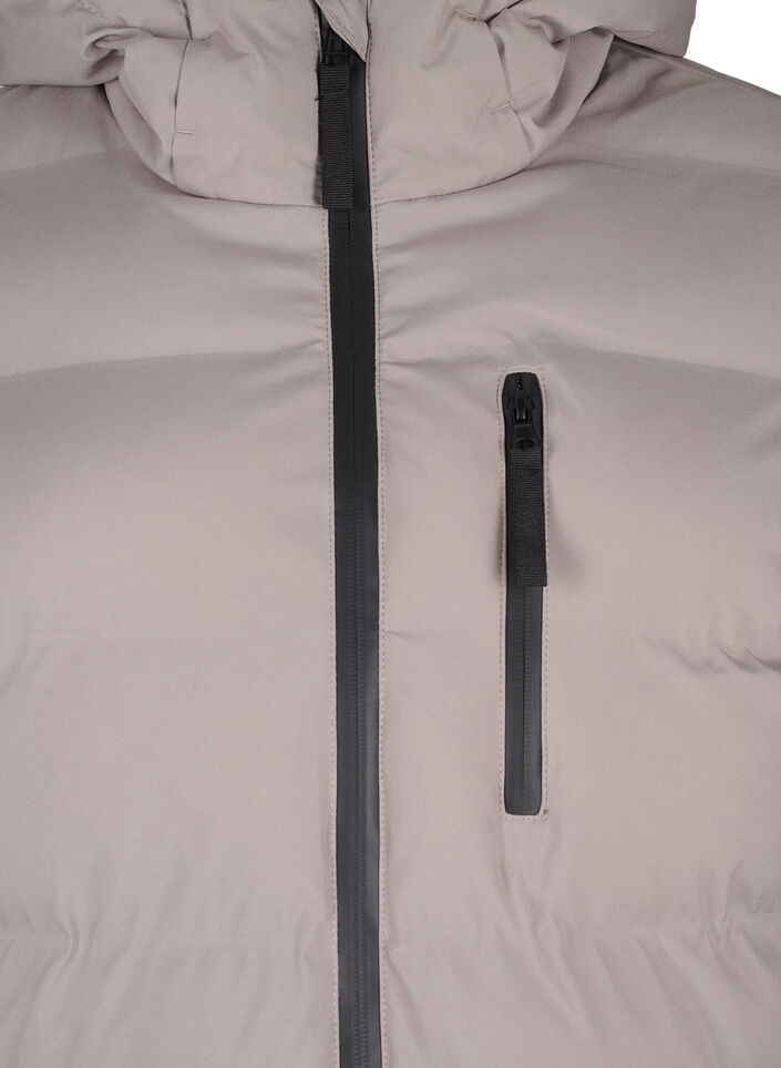 Puffermantel mit Kapuze und Taschen, Beige, Packshot image number 2