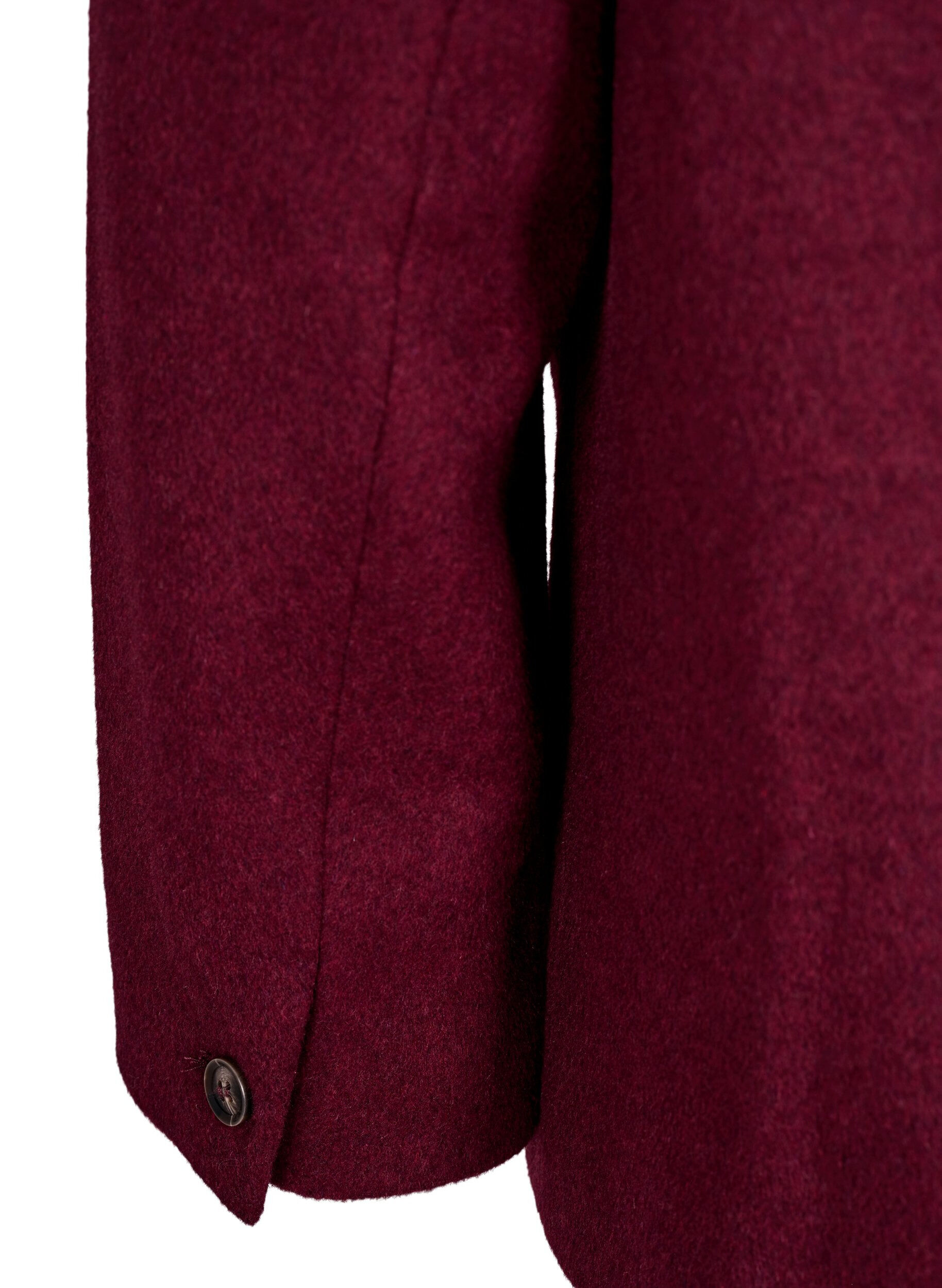 Zizzi Blazer &agrave; double boutonnage et revers classiques, Bordeaux, Packshot image number 4