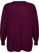 Chemisier en tricot avec col rond et motif tricot, Bordeaux, Packshot image number 1