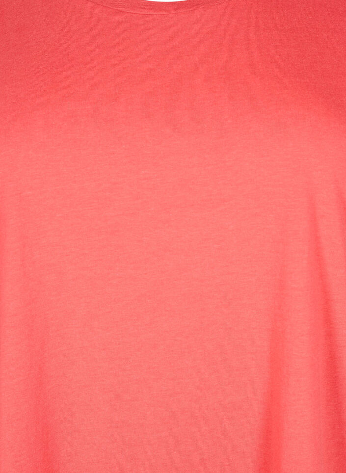 T-shirt à manches courtes en mélange de coton, Rouge, Packshot image number 2