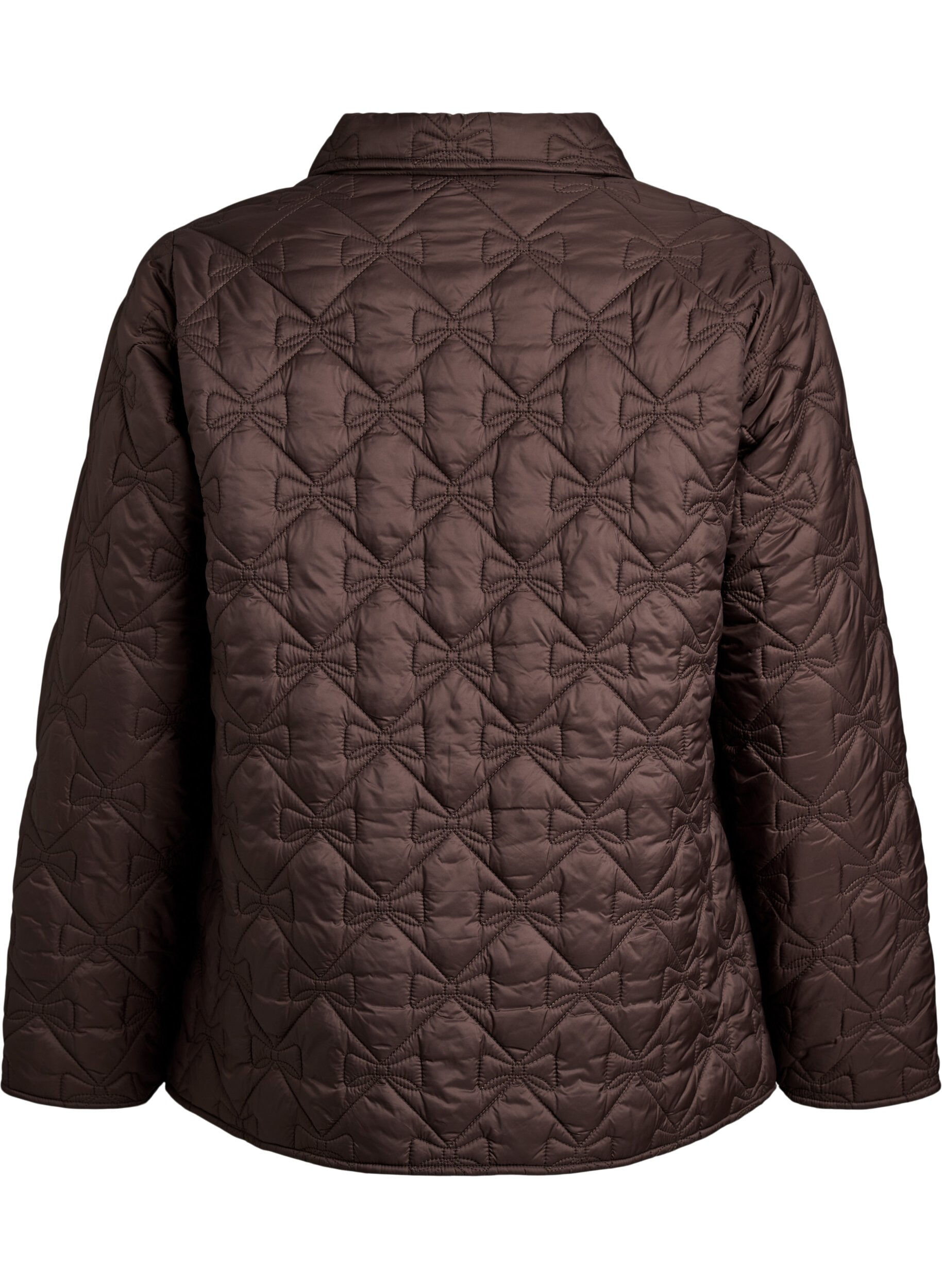 ZizziVeste l&eacute;g&egrave;rement matelass&eacute;e &agrave; surpiq&ucirc;res d&eacute;coratives, Marron, Packshot image number 1