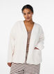 Cardigan ample avec poches, Vanille, Model image number 0