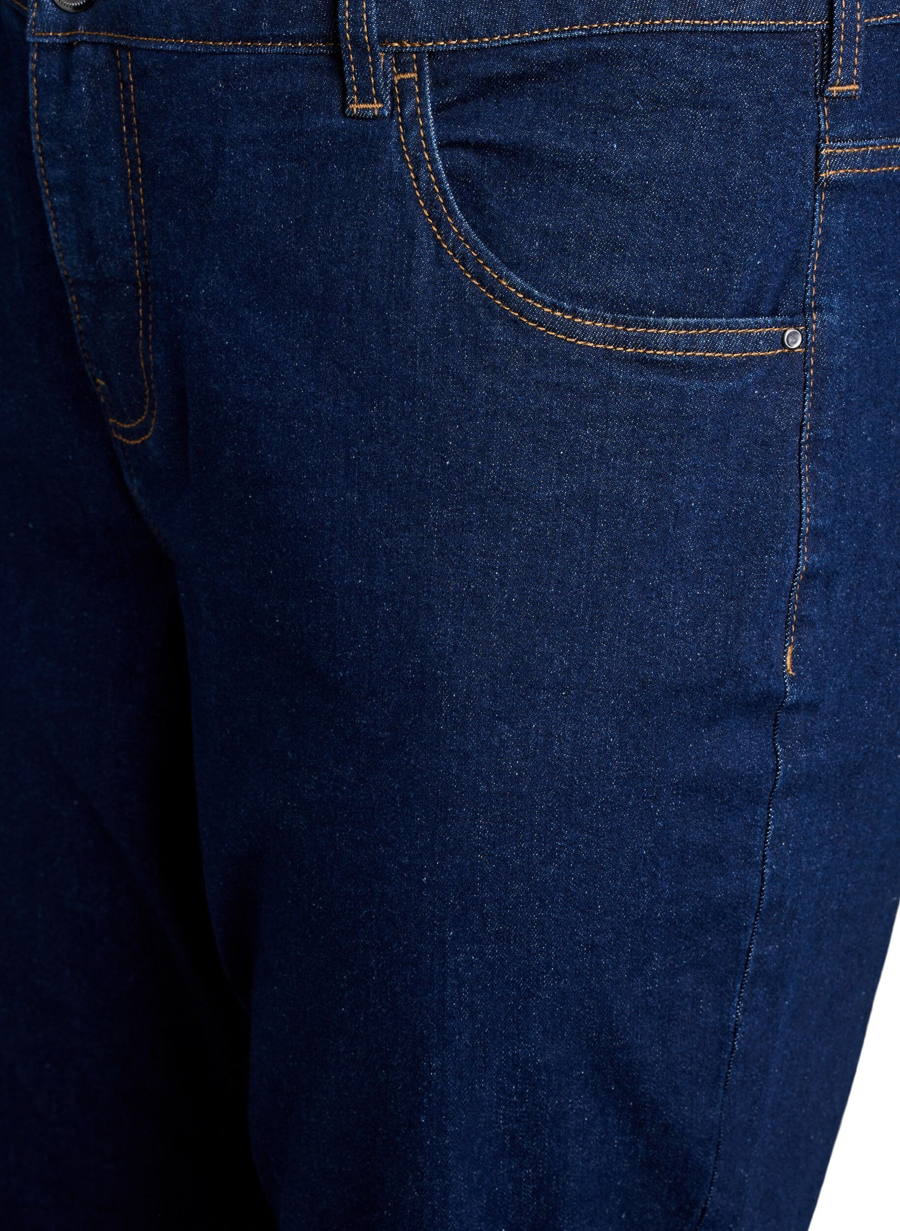 ZizziVera jeans cropped &agrave; coupe droite, Bleu, Packshot image number 2