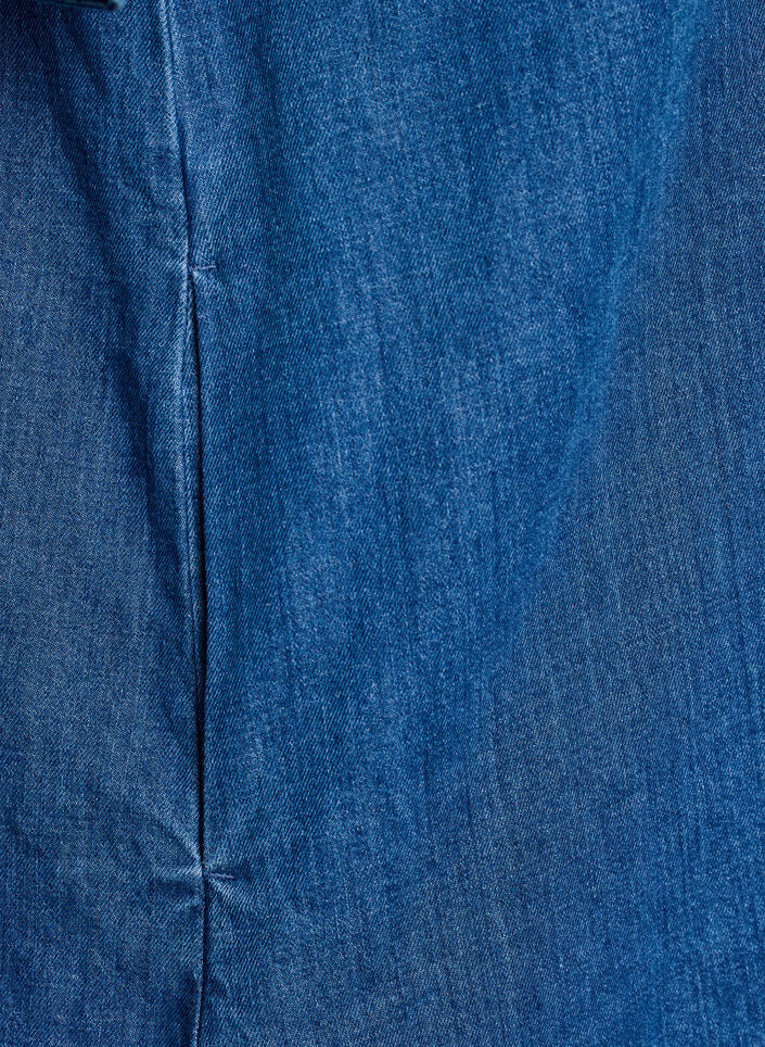Jeanskleid mit Kn&ouml;pfen und Bindedetail, Blau, Packshot