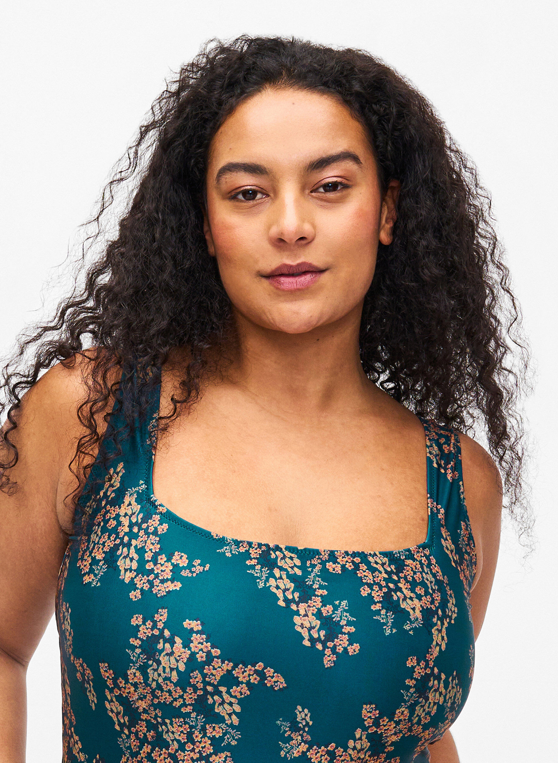 Zizzi Maillot de bain &agrave; imprim&eacute; floral, Zebra Flower, Model image number 2