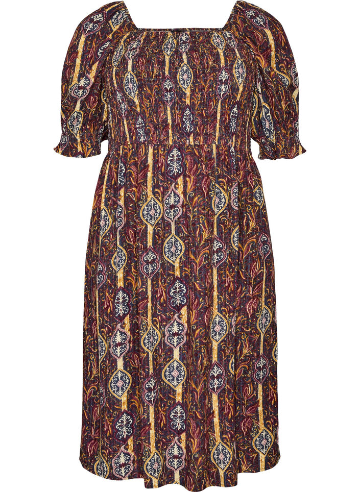Sommerkleid aus Viskose mit Paisleymuster, Lila, Packshot image number 0