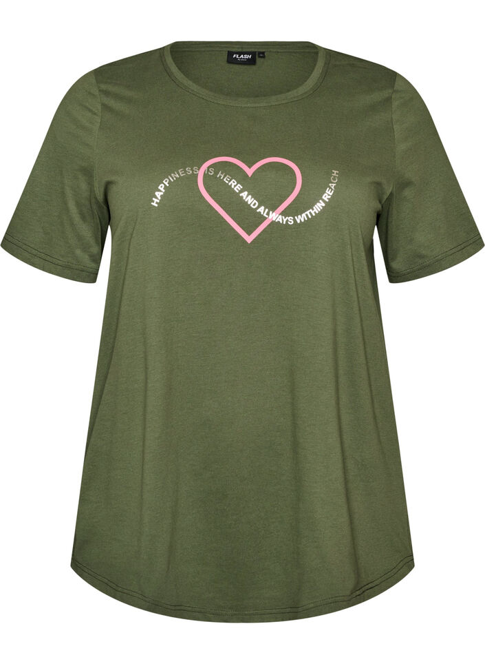 T-shirt imprim&eacute;, Vert, Packshot image number 0