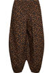 Ballonhose mit hoher Taille und Allover-Muster, Braun, Packshot image number 1