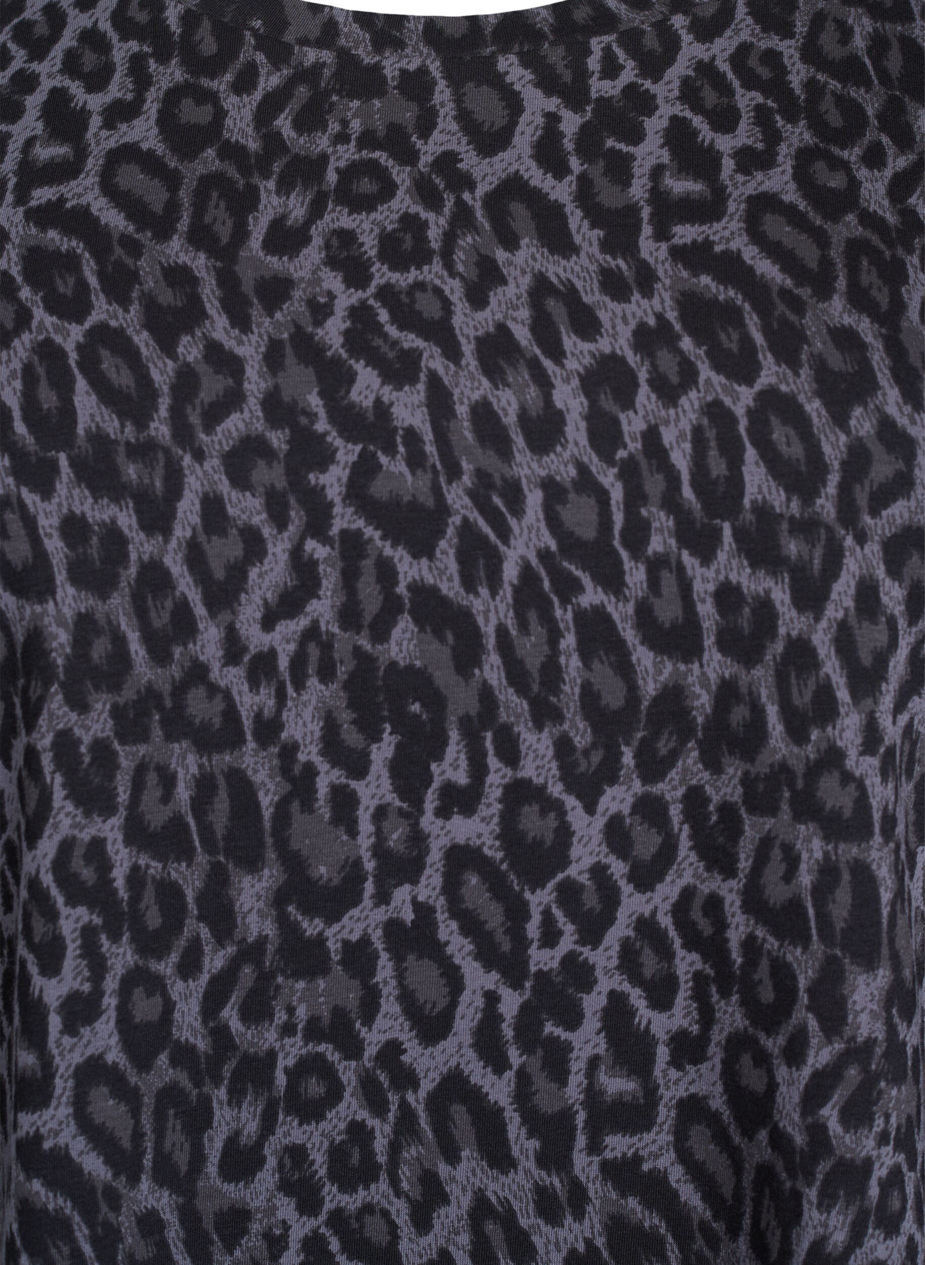 Zizzi T-shirt &agrave; col rond et imprim&eacute; int&eacute;gral, Gris, Packshot image number 2