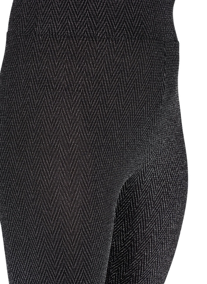 Leggings mit Glittermuster, Silver ZigZagShimmer, Packshot image number 2