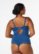 B&uuml;gel-Spitzenbody mit Tr&auml;gerdetails, Blau, Model image number 1