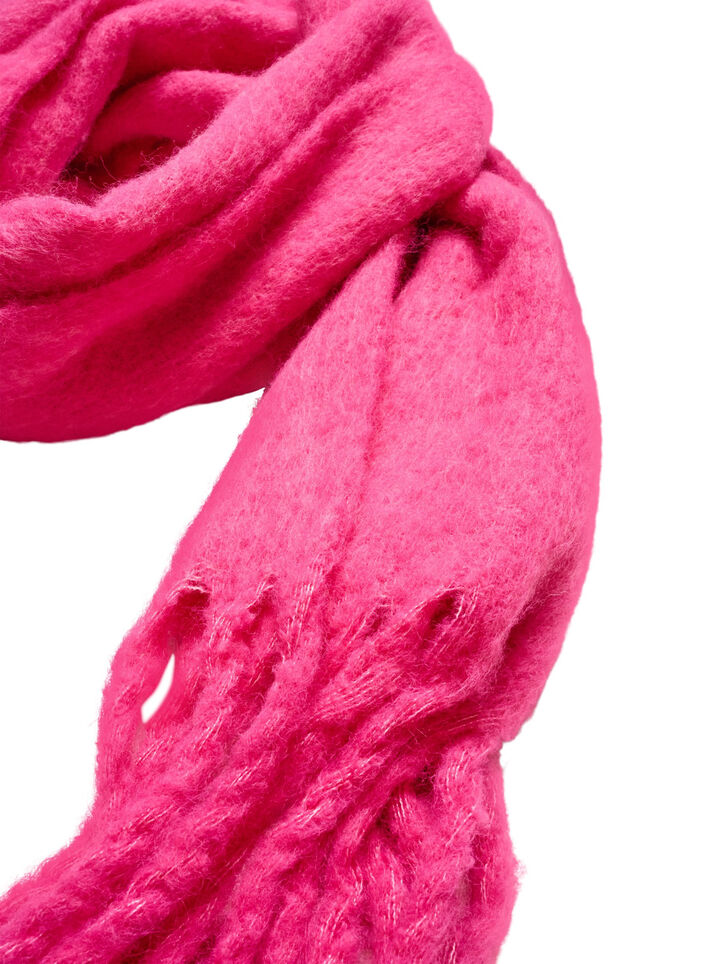 &Eacute;charpe douce &agrave; franges, Rose, Packshot image number 1