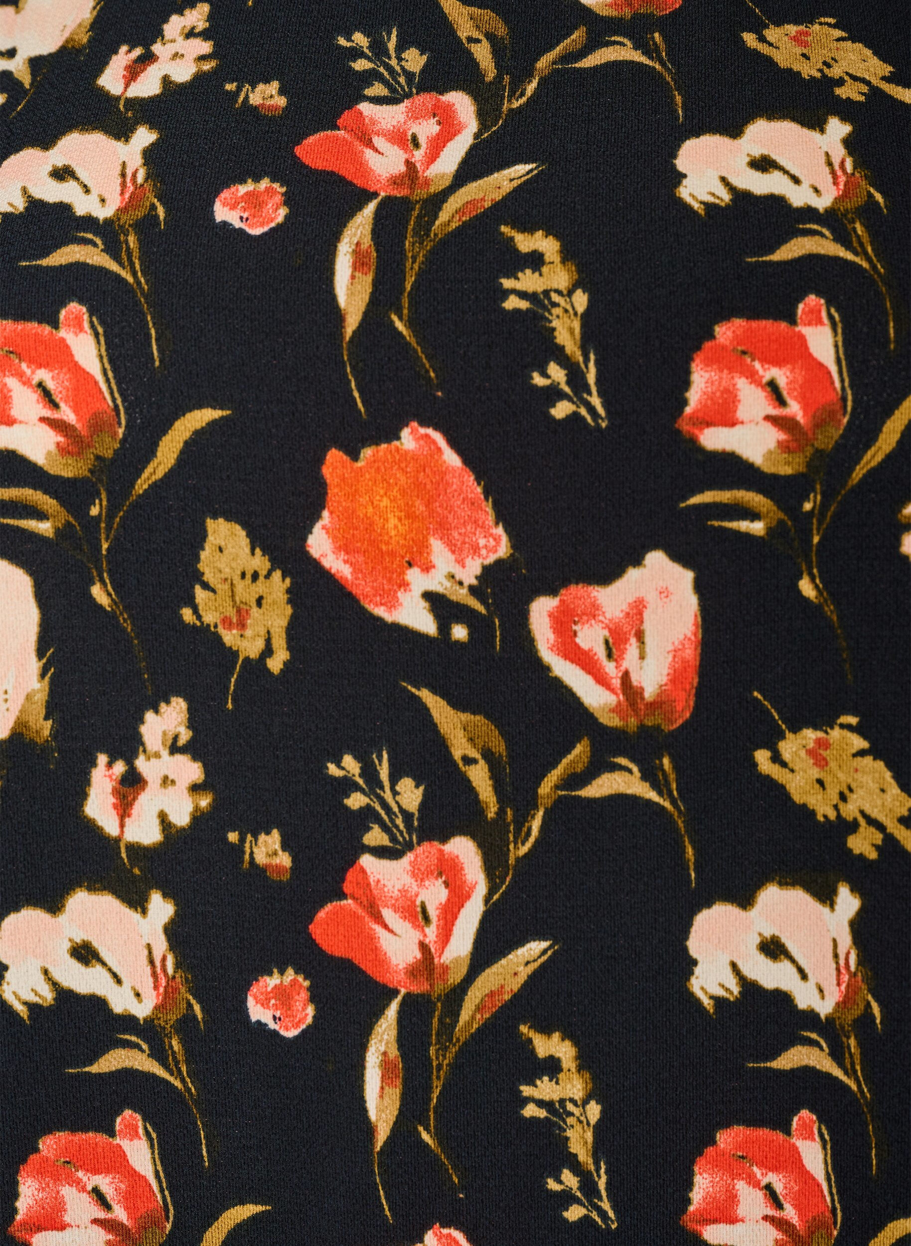 Zizzi Robe &agrave; manches courtes avec imprim&eacute;, Noir, Packshot image number 2