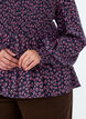 Blouse avec haut smock&eacute; et imprim&eacute; fleuri, Bleu, Model image number 3