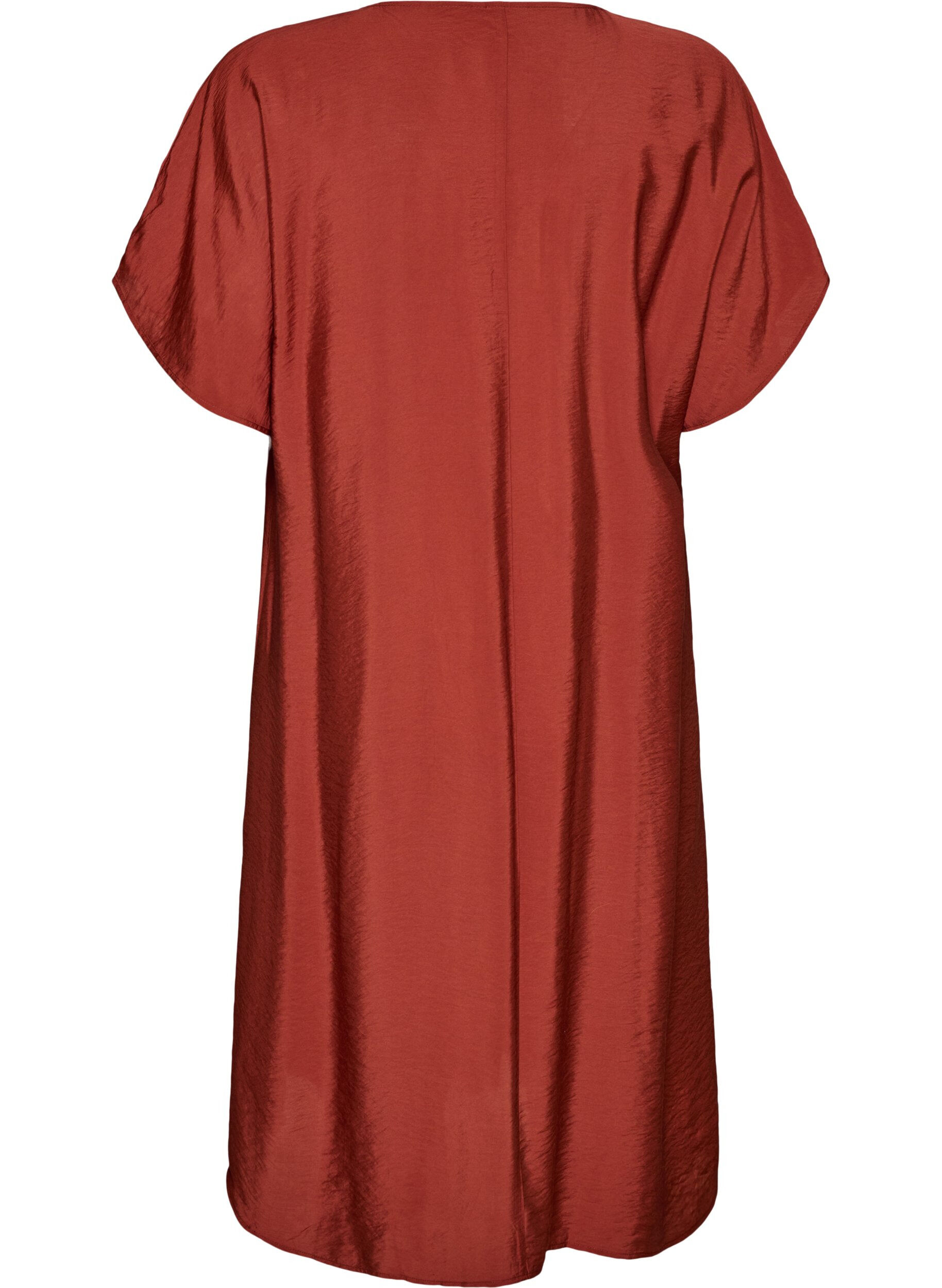 ZizziRobe &agrave; col en V en viscose, Bordeaux, Packshot image number 1