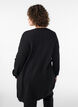 Lange Strickjacke aus einer Viskosemischung, Schwarz, Model image number 2