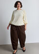 Jerseybluse mit Struktur und Ballonsilhouette, Vanille, Model image number 1