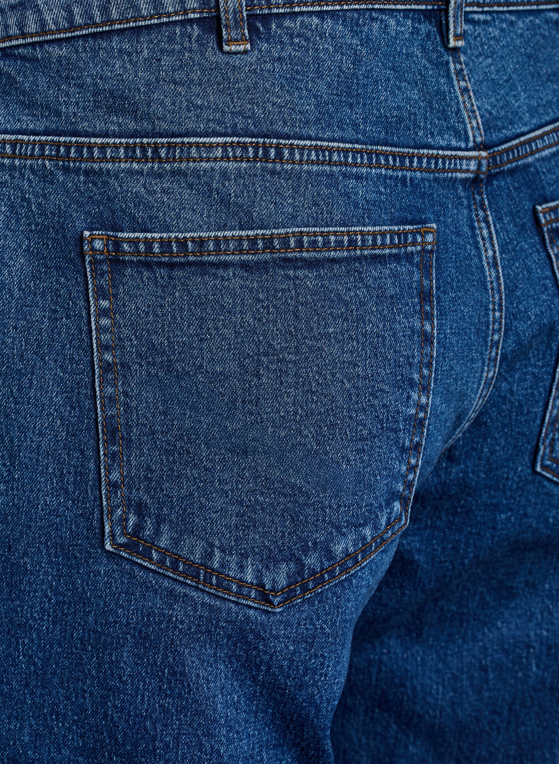 Zizzi Jeans mit weitem Bein und hohem Bund, Blau, Packshot image number 3