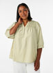 Blouse avec smock et manches 3/4, Vert clair, Model image number 0
