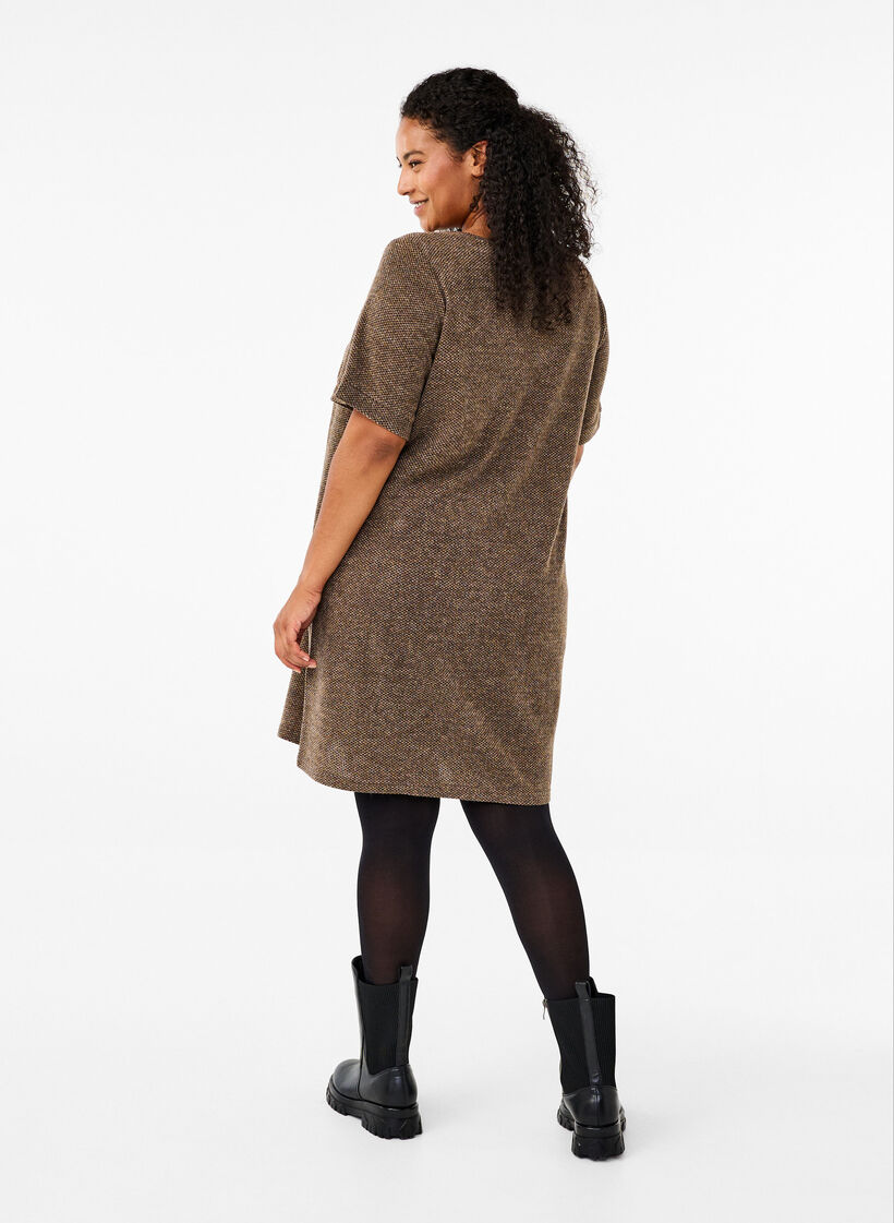 T-Shirt-Kleid mit kurzen Ärmeln, Caribou, Model image number 1