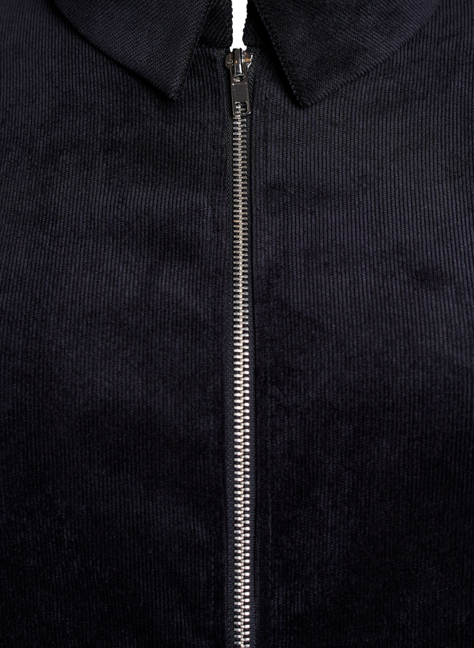 Zizzi Cordkleid mit Rei&szlig;verschluss und 3/4-&Auml;rmeln, Schwarz, Packshot image number 2